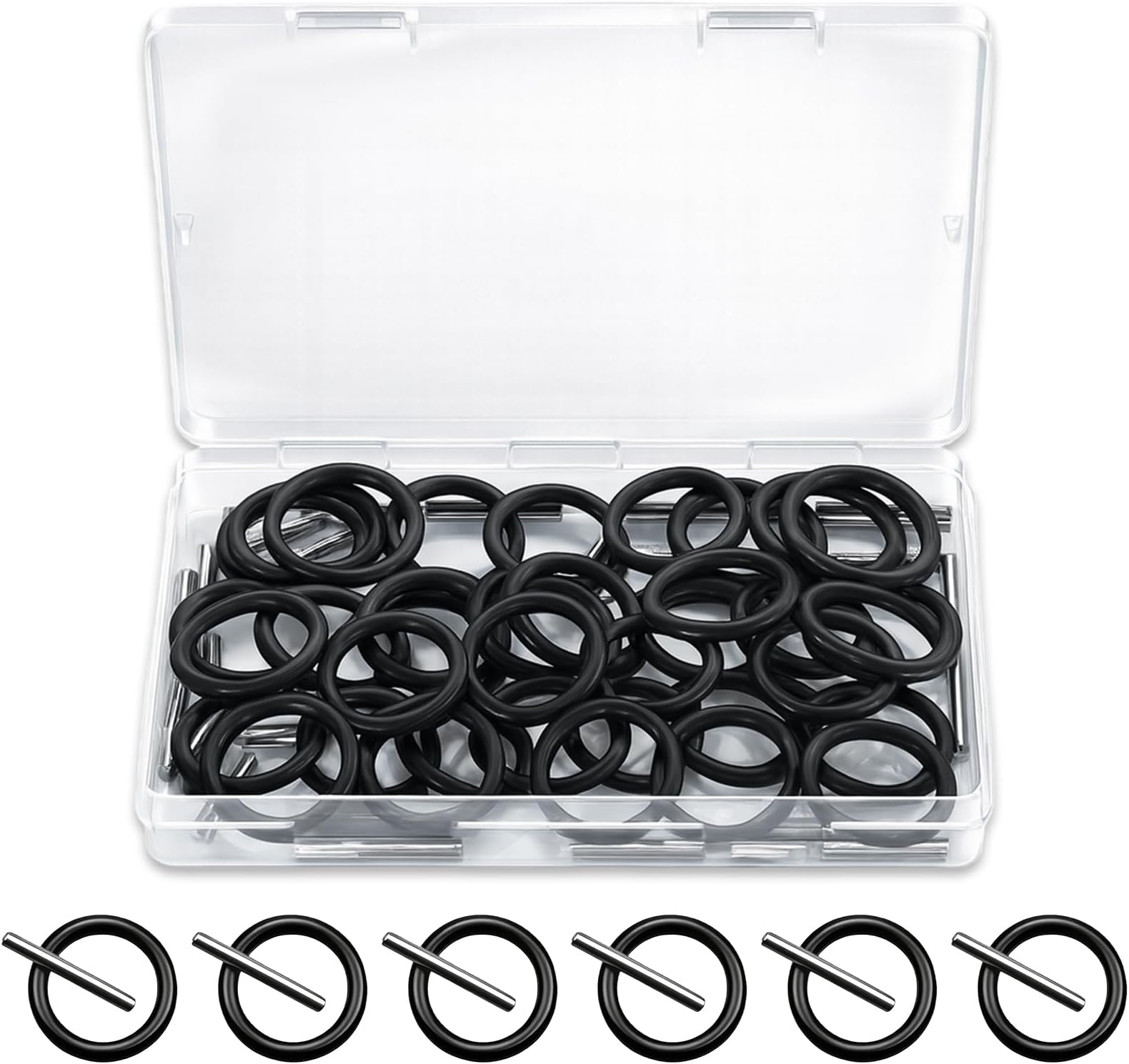 72 Pcs Replacement Pin and O-Ring Set, 4mm Impact Ring and 3x25mm Socket Pins, 1/2" Impact Socket Scaffolders for Impact Socket Scaffolders, Impact Wrench, Pressure Washer (36 Pairs)