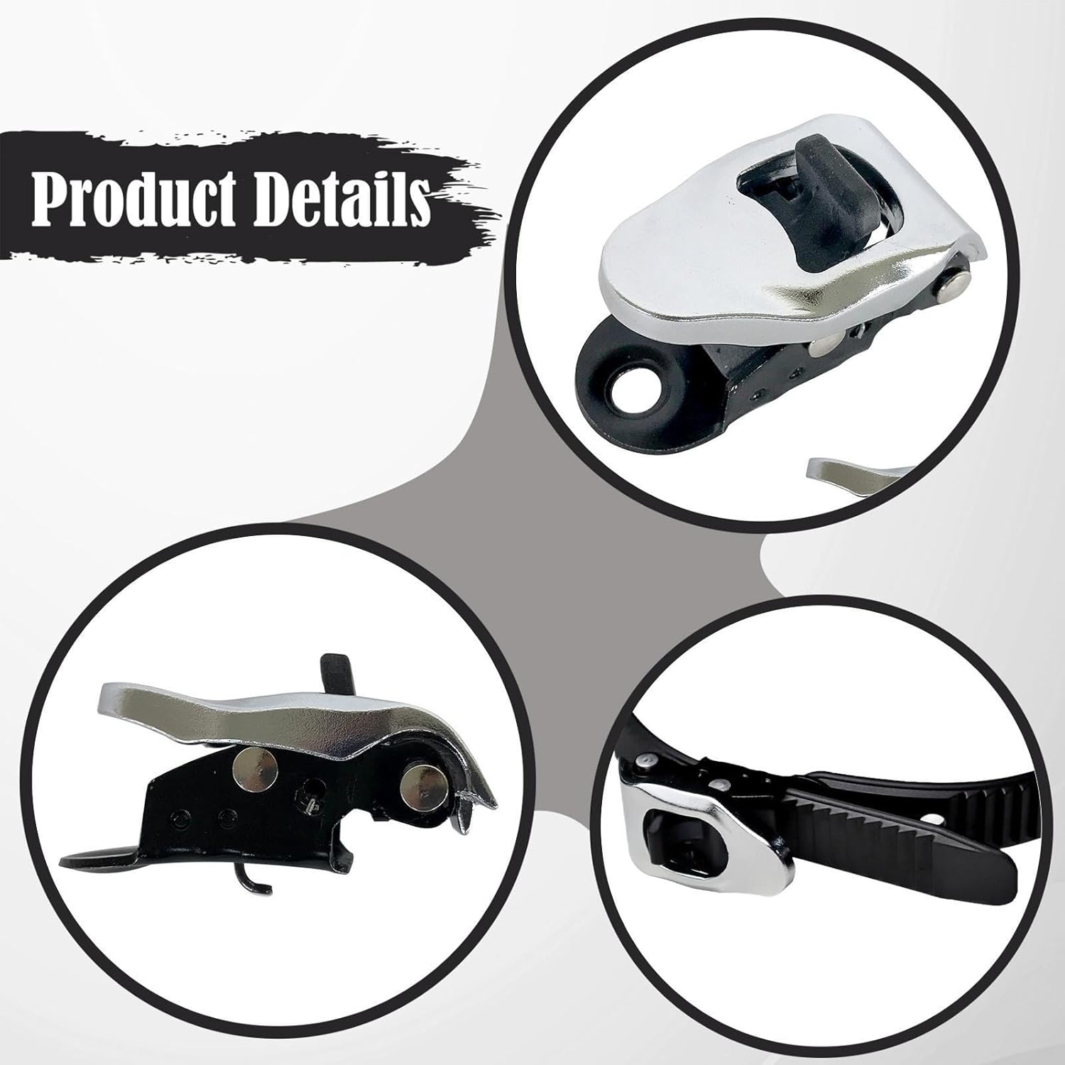 LOVIVER Ratchet Clamp with Buckle, Reusable Clamping Strap, Cable Tie, Fixing Strap for Secured Tie Down for Home Maintenance, Gardening, Pipes, 37.5cm