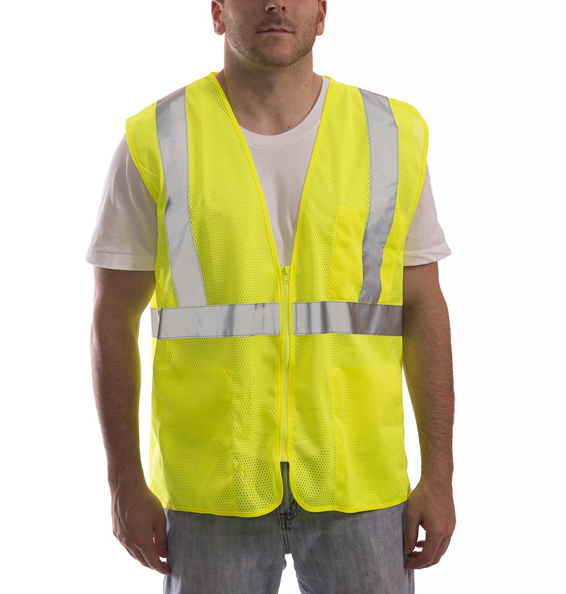 Tingley Job Sight ANSI Level 2 Lime Yellow High-Visibility Vest