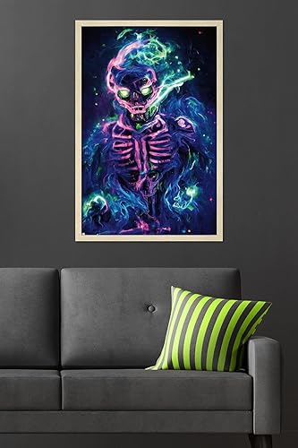 Miniatura 10 de Trends International Wumples - Póster de pared de esqueleto neón, 22.4 pulgadas de largo x 14.7 pulgadas, versión premium sin marco