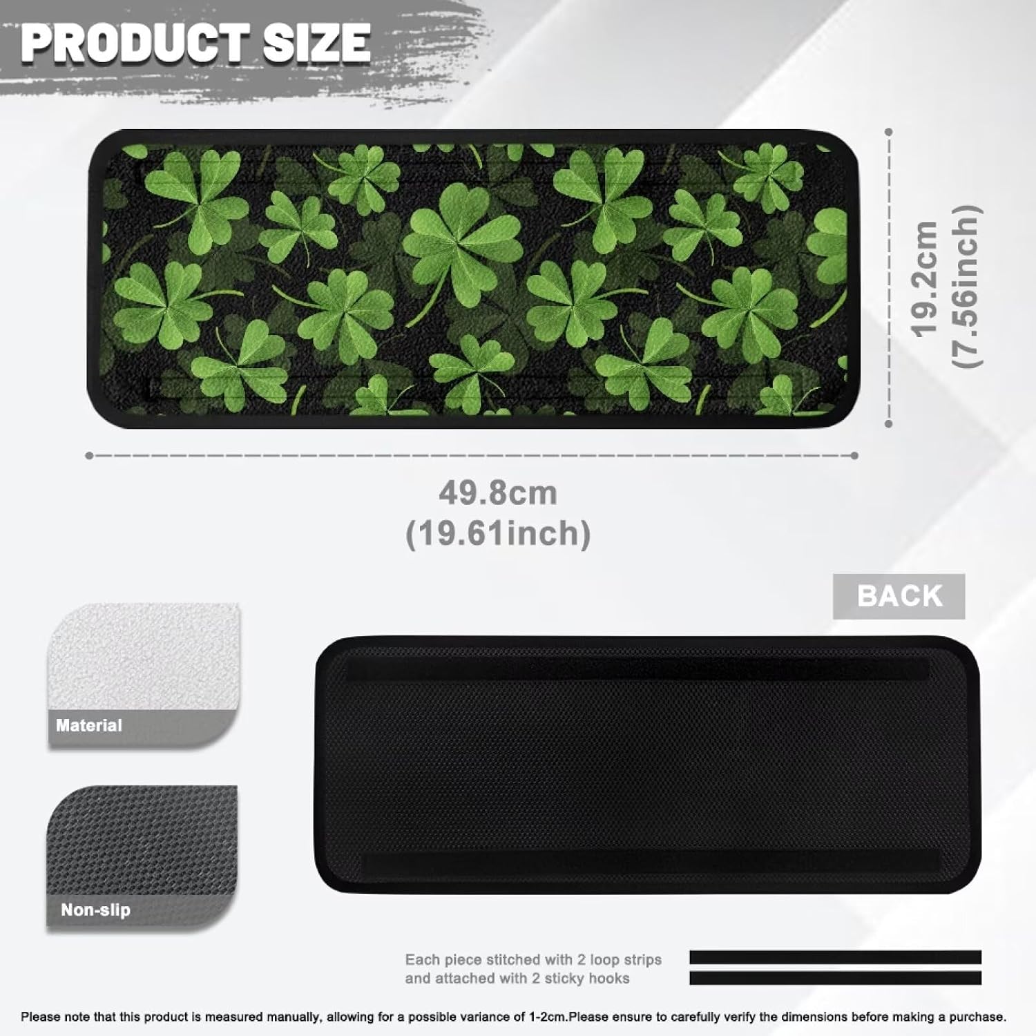Renewold St. Patrick's Day 4pcs Set, RV Step Mats for Stairs, Mobile Home Camper Step Covers for Outdoor Entrance, Comfy Entry Rug, Carpet with Rubber Backing, for Women Men Decor for Festival Party