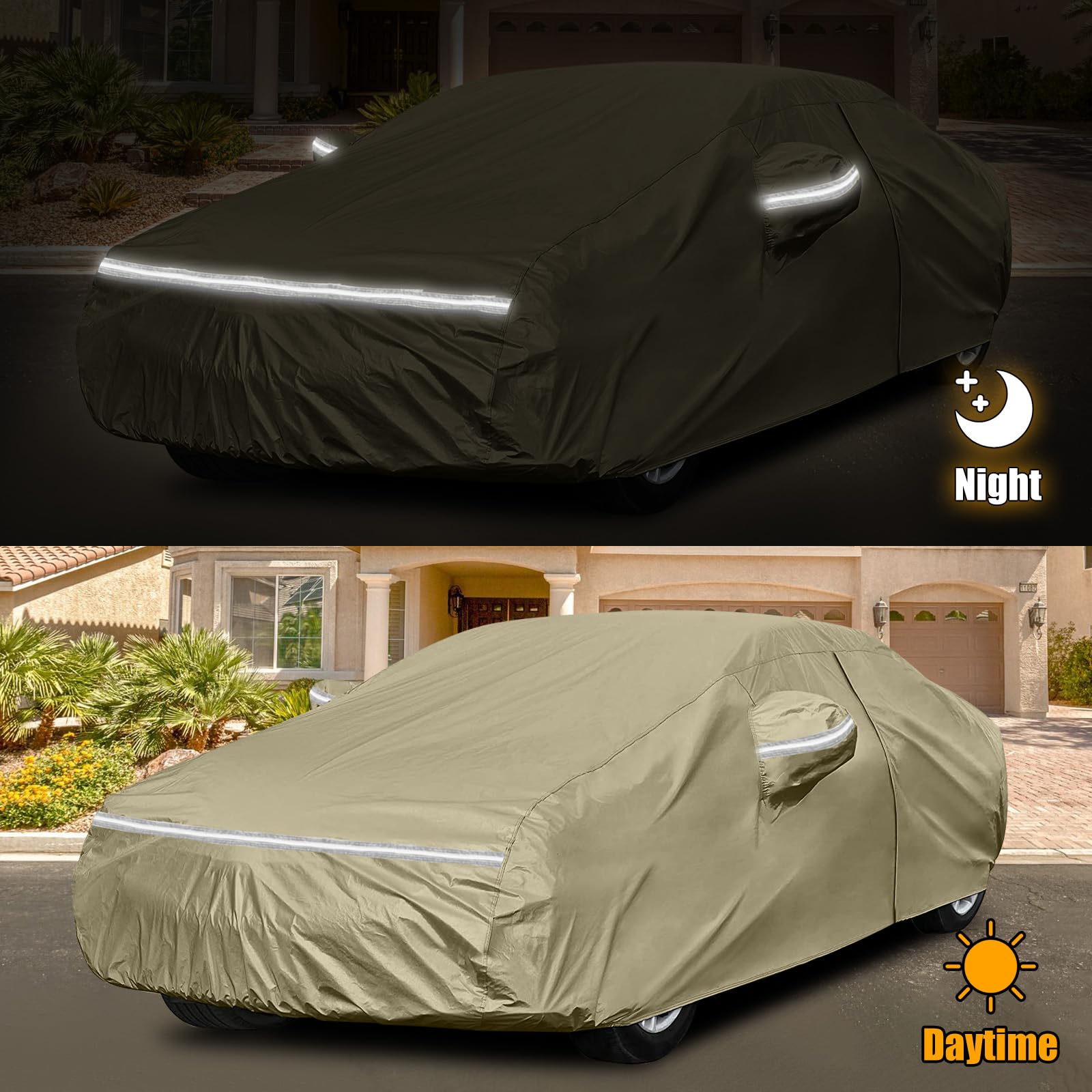 Waterproof Car Covers Replace for 2011-2025 Honda Civic Multilayer Heavy Duty with Cotton Liner All Weather Custom-fit Car — view 4
