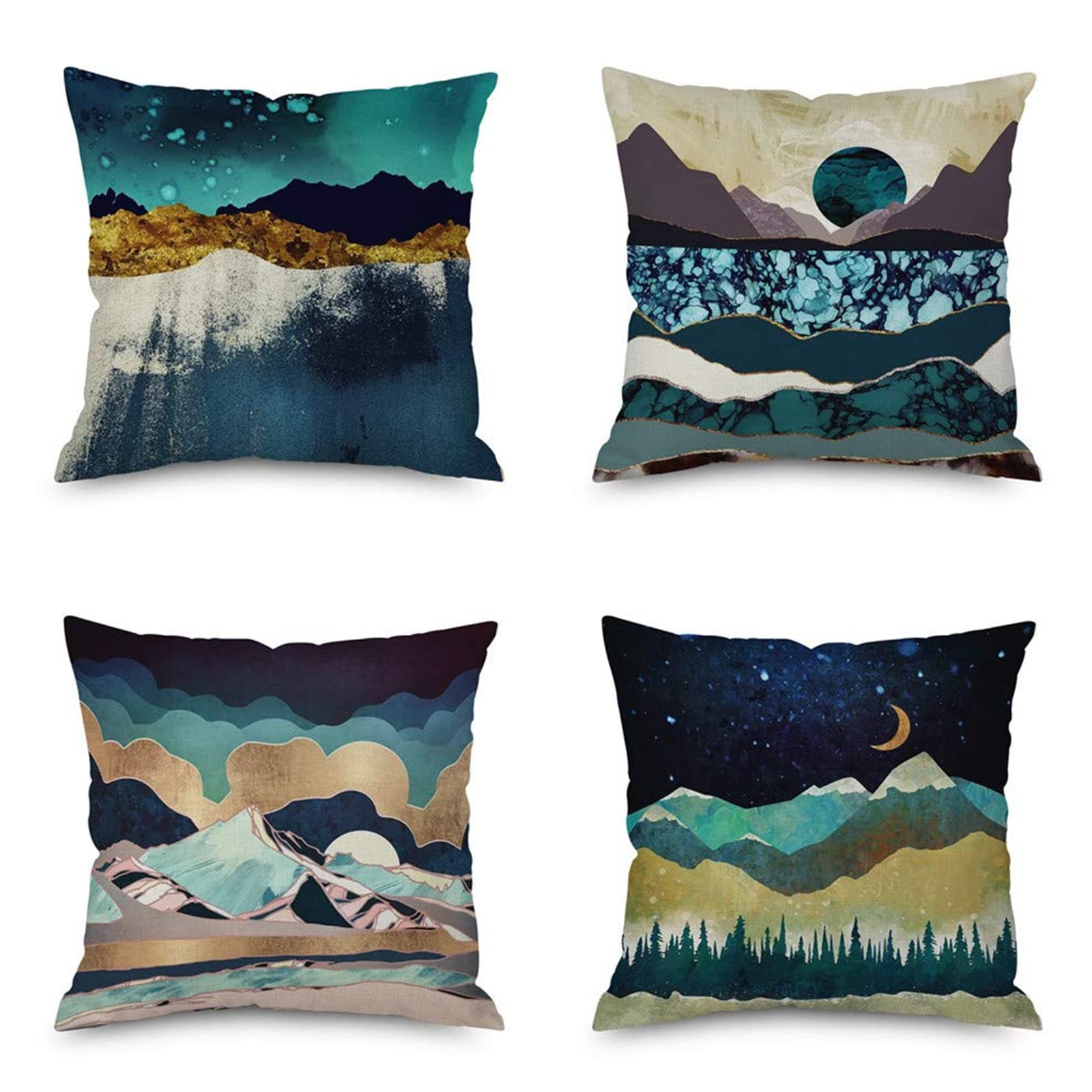 Housses de coussin lin 70x70cm lot de 4 décorer le salon et le lit