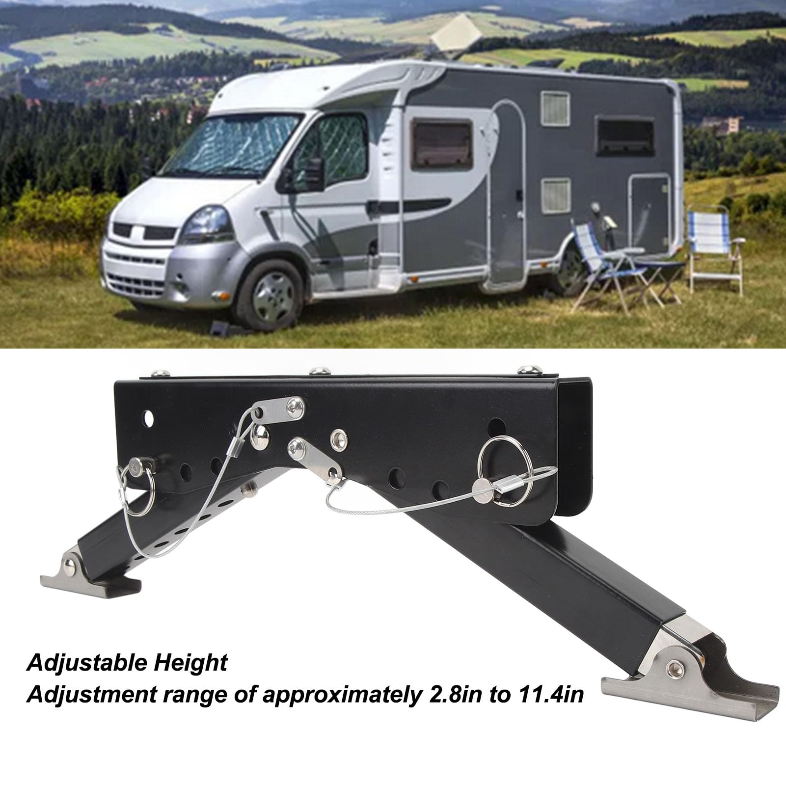 Akozon Kit Stabilizzatore Gradino per Supporto per Scale Regolabile e Sicuro per con Rimorchio