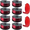 String Trimmer Replacement Spool Compatible with Hyper Tough GGT500WU Weed Eater String Replace OE HT18-401-004-01, 0.065 String Trimmer Line, 27 Feet 8 Spool2 Cap