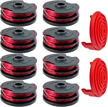 String Trimmer Replacement Spool Compatible with Hyper Tough GGT500WU Weed Eater String Replace OE HT18-401-004-01, 0.065" String Trimmer Line, 27 Feet 8 Spool+2 Cap