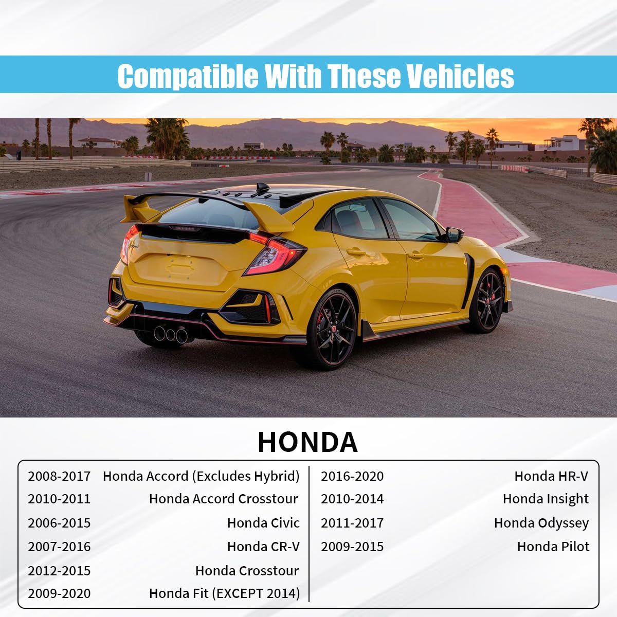 Car Gas Cap, Fuel Tank Cap Compatible with 2006-2020 Honda Civic, Accord, CRV/CR-V, Odyssey, Crosstour, Pilot, HRV/HR-V, Fit, Insight, Car Fuel Filler Cap Replaces 17670-T3W-A01