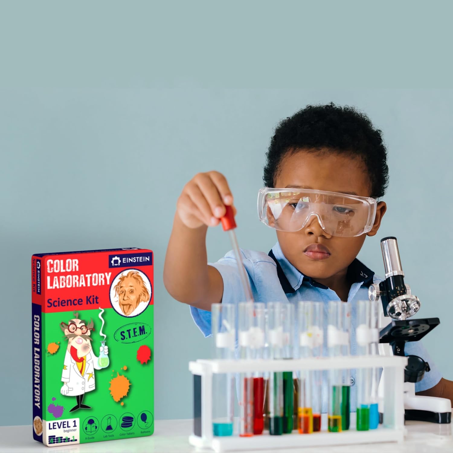 Einstein’s Color LAB Science Kit for Kids. STEM for Boys & Girls Aged 4 and Above. Detailed Picture Guide Included. image 3
