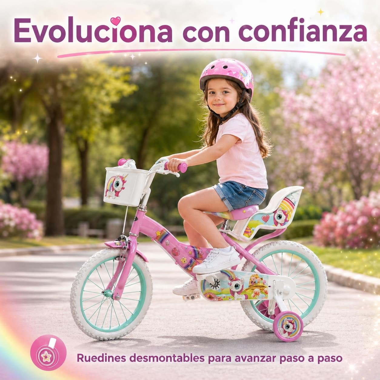 TOIMSA Bicicleta Unicornio 16" (5/8 años)