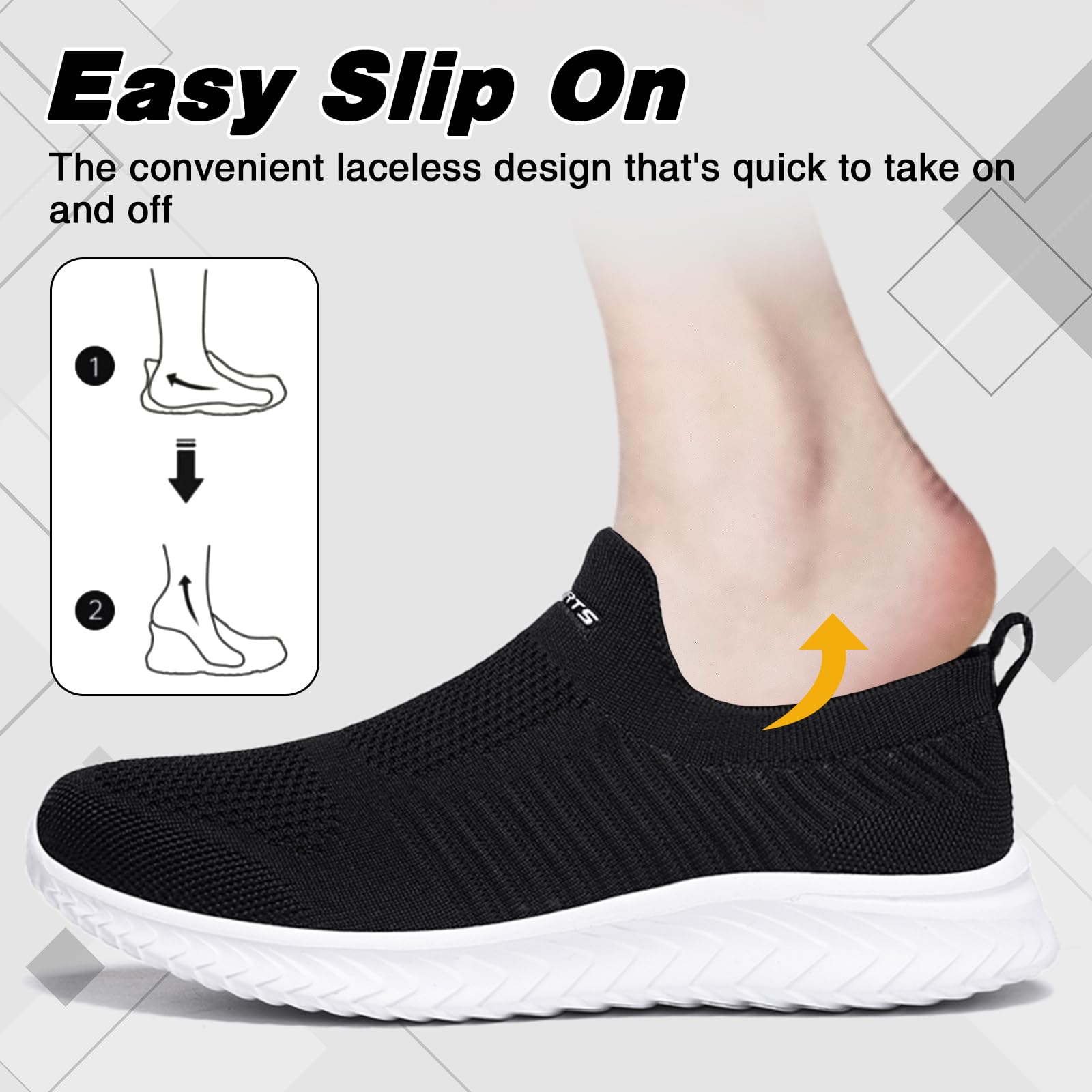 Slip on Chaussure Homme Femme Hommes Chaussures De Course Casual Chaussures De Marche Respirantes Sport Baskets Athlétiques Gym Tennis