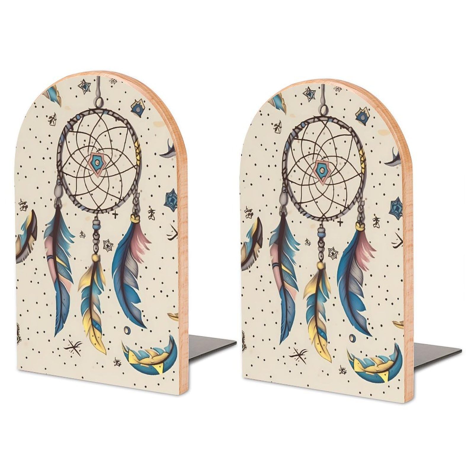 Serre-livres en bois lune pour créer un coin lecture cosy