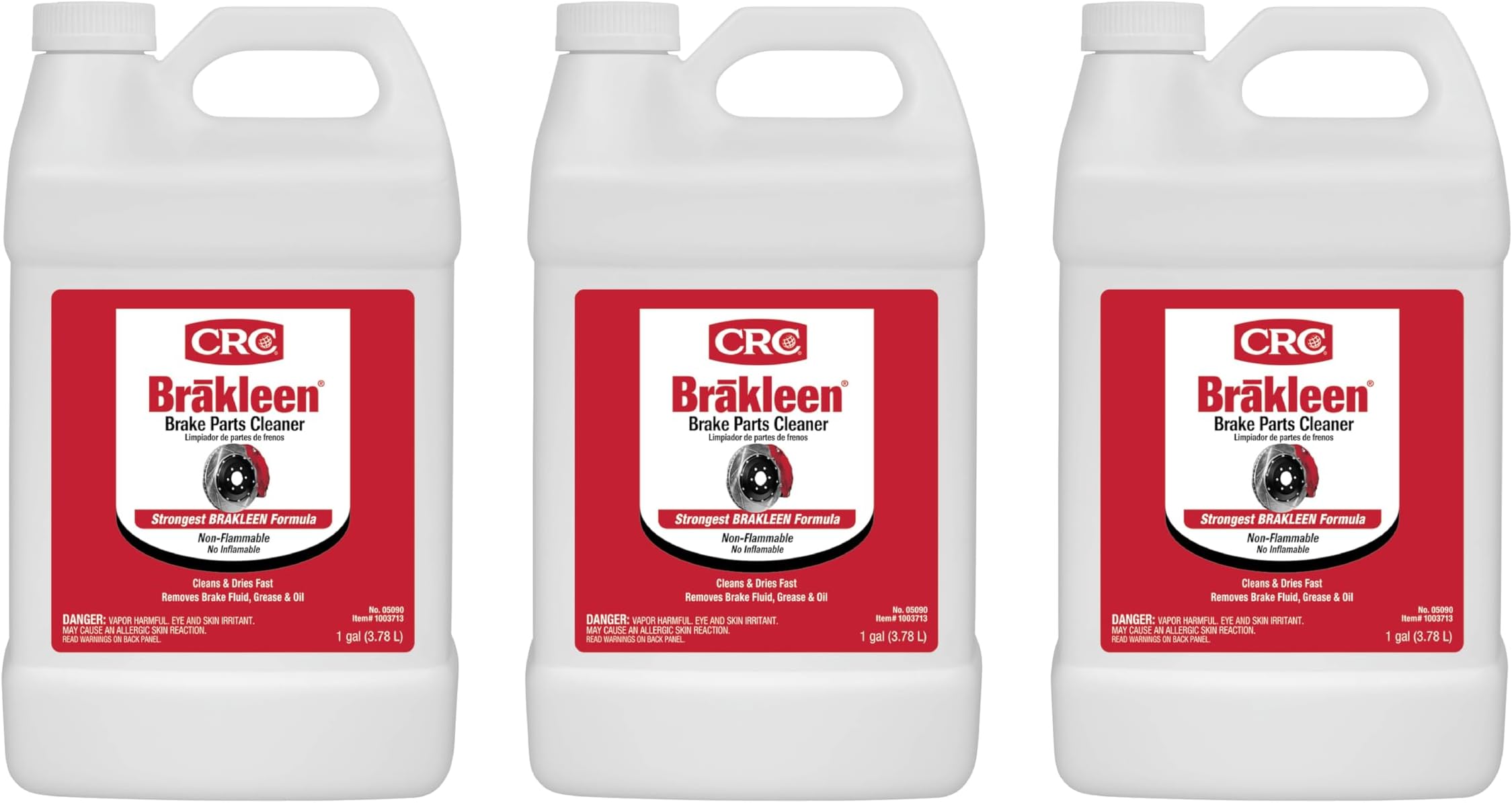 CRC Brakleen 1003712 Brake Parts Cleaner Non-Flammable, 1 Gallon, [3 Pack]