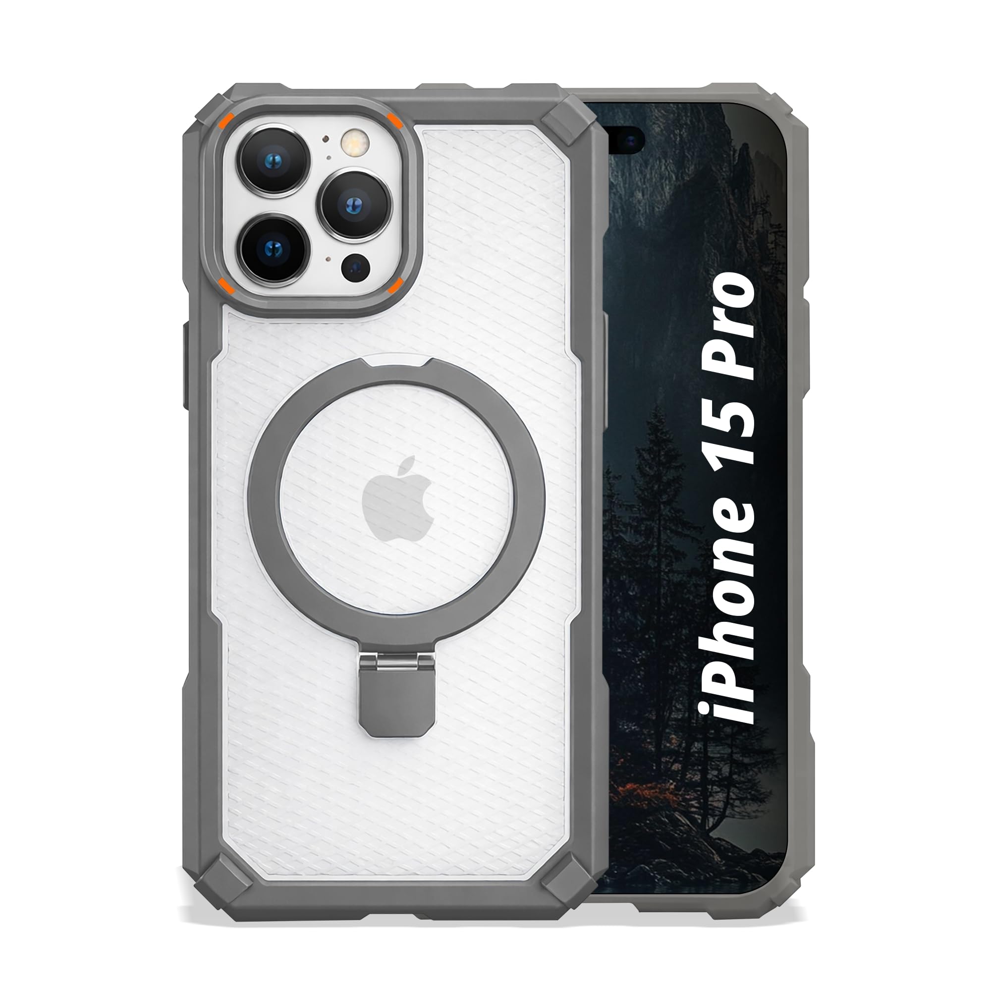 AIBEX Transparent Back Cover Compatible for Samsung Galaxy S24 Ultra|Mag-Saf Magnetic Ring Kickstand |Shockproof Dual Layer Military Grade Drop Protection Armor Case|Wireless Charging Support - Black — Amazon image 21