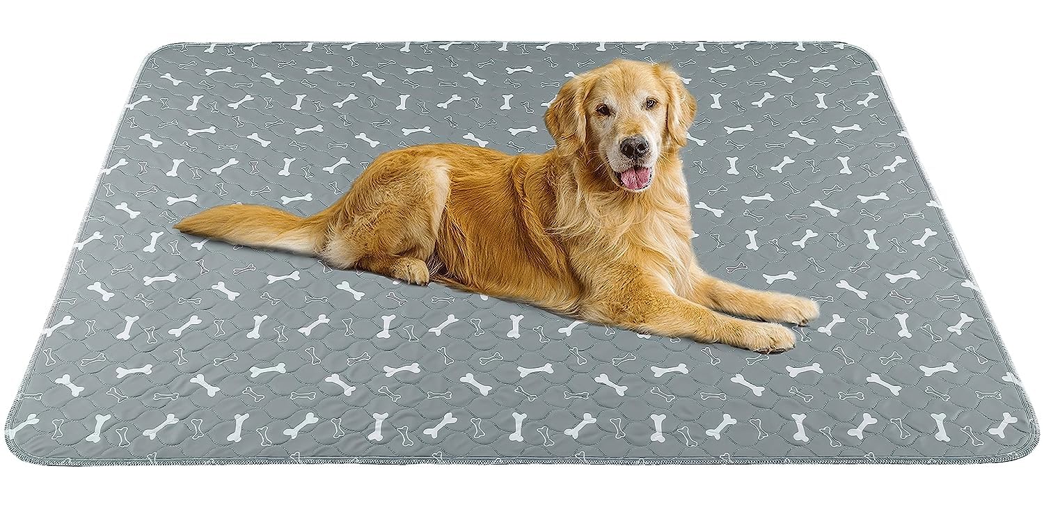 WapaW Super Absorbent Washable Reusable Pee Pads –100% Waterproof Dog Pee Pad Protects Against Urine Leakage Non-Slip Grip Prevents Slipping & Bunching. (Blue, 75 x 90 CM) (B0CHW2LC7V) Amazon Price History, Amazon Price Tracker