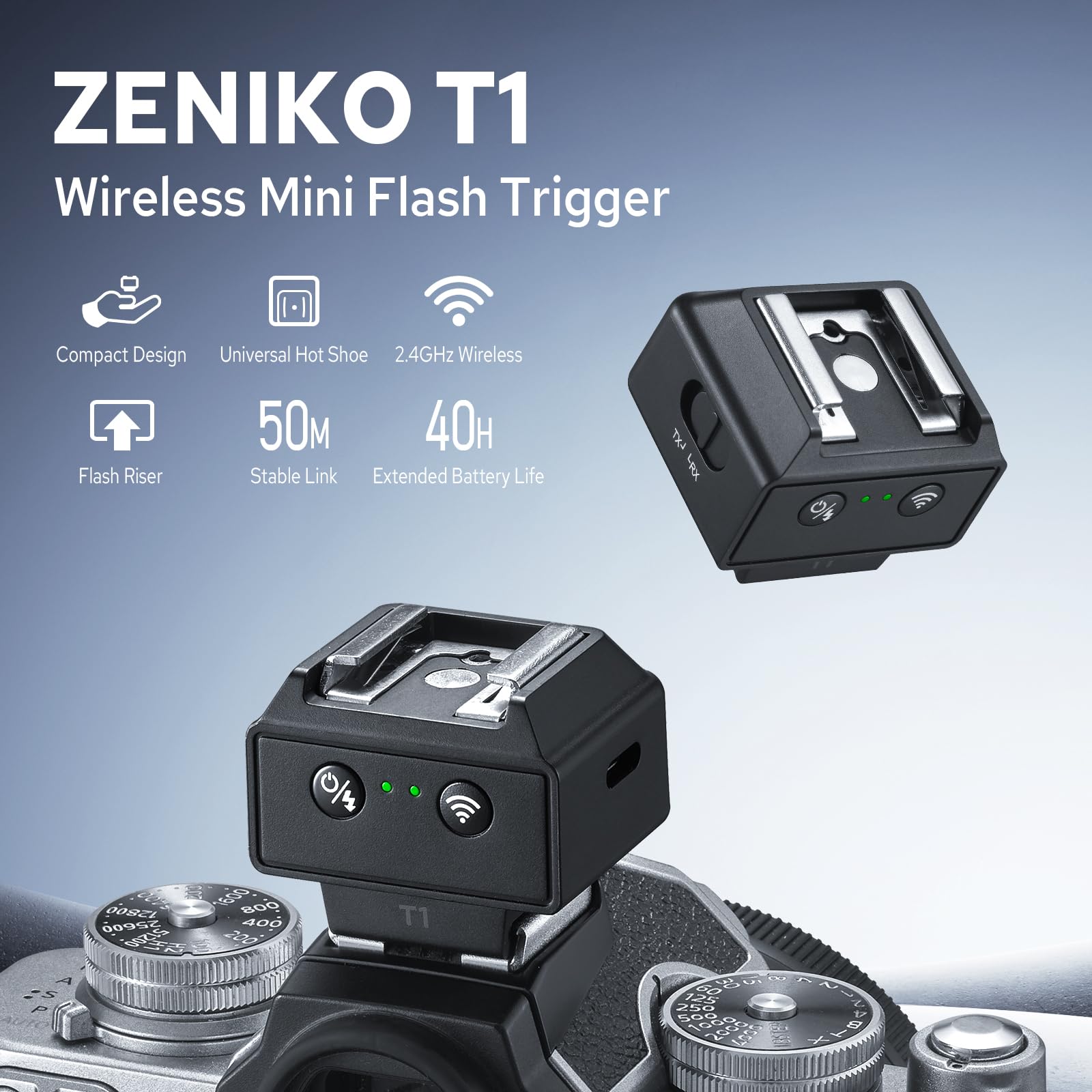 Amazon | ZENIKO T1 フラッシュトリガー ワイヤレス 2.4G ミニ