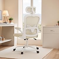 Vista 7 de Homall Silla ergonómica de oficina para computadora, silla de escritorio con reposacabezas 3D, soporte lumbar ajustable, silla de malla con respaldo