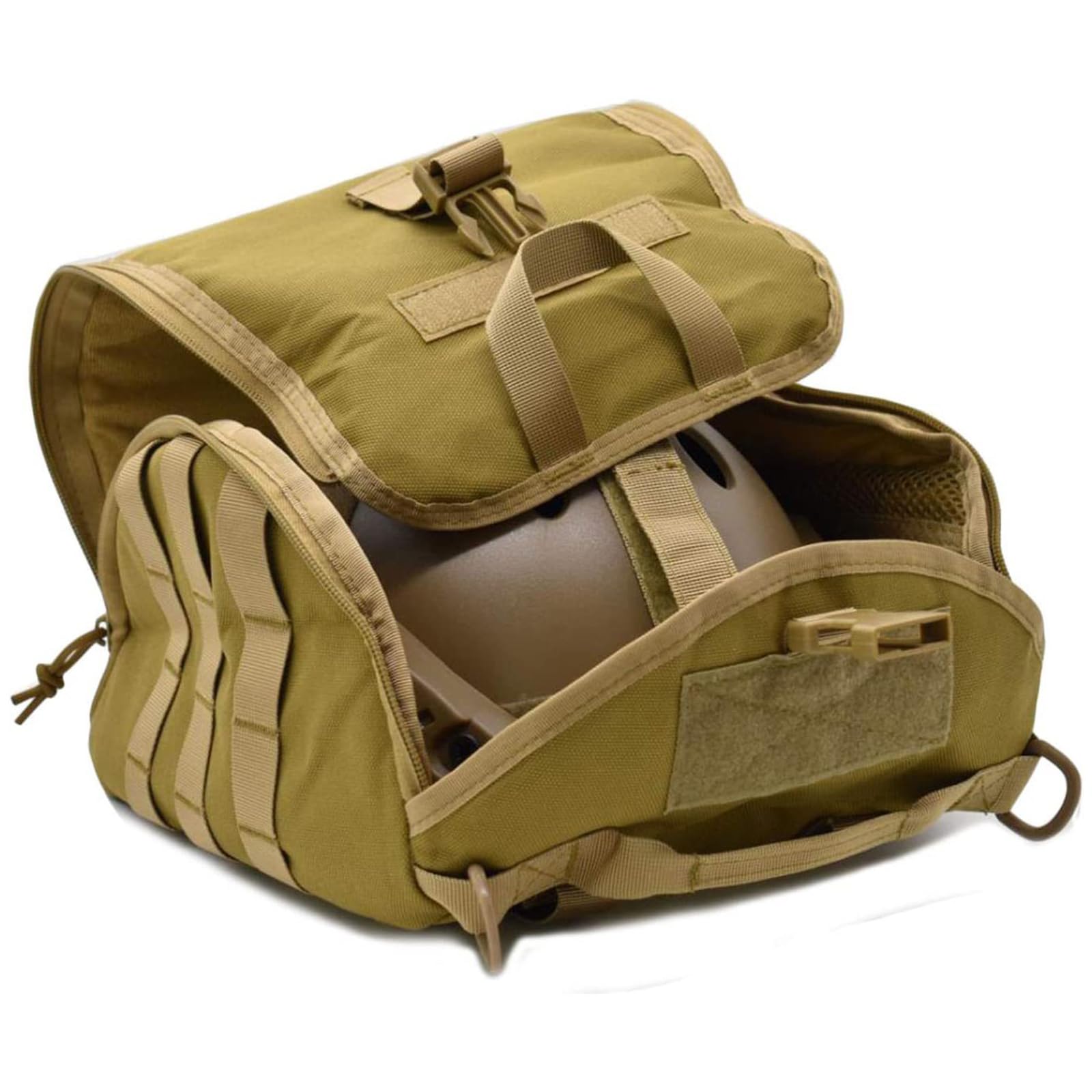 Sac De Rangement Rembourré Pour Casque Tactique - Taille Unique, Fermeture Zip, Nylon