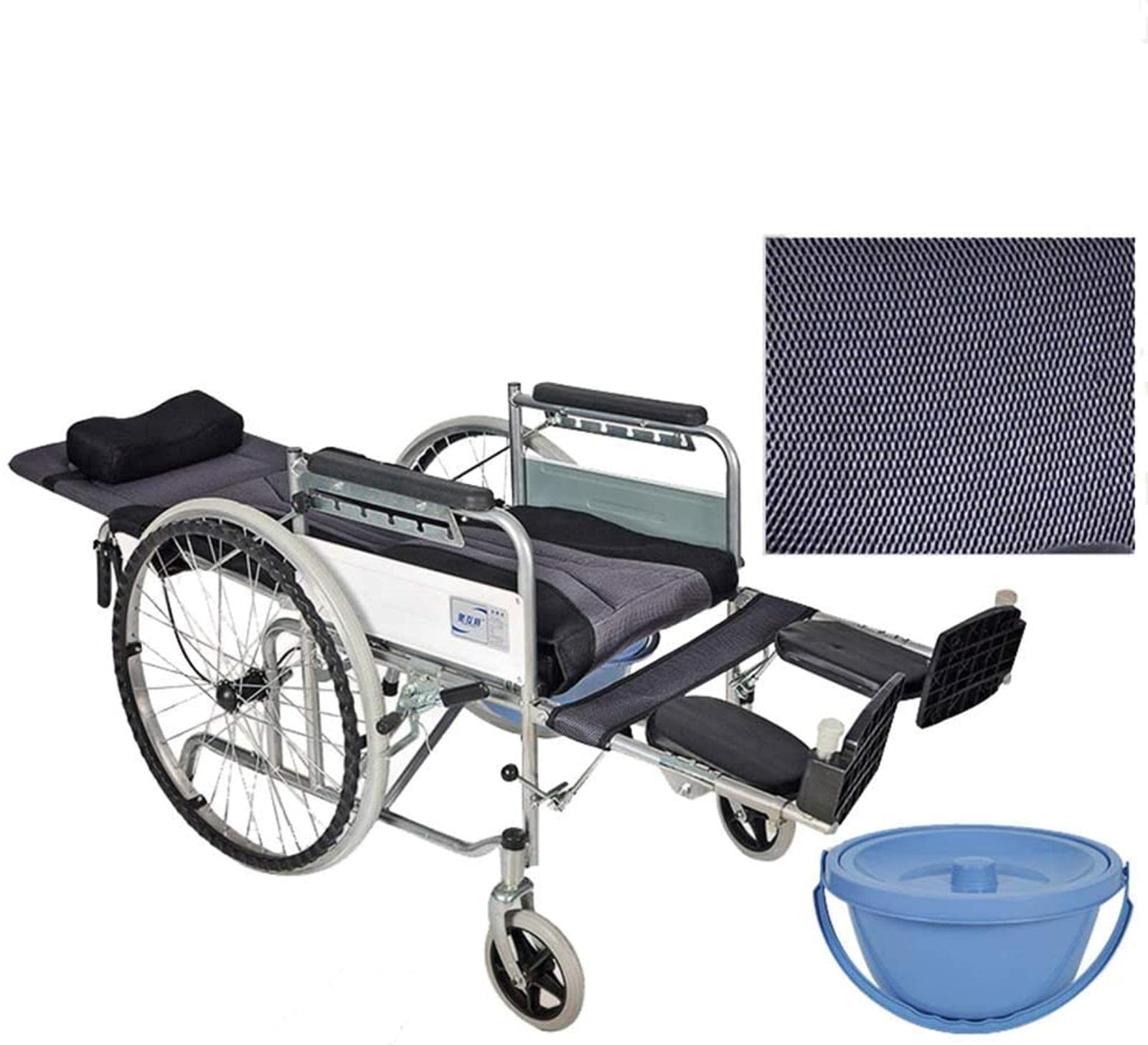 Buy Upgraded Mobile Toilet Wheelchair, MultiFunction Full Reclining