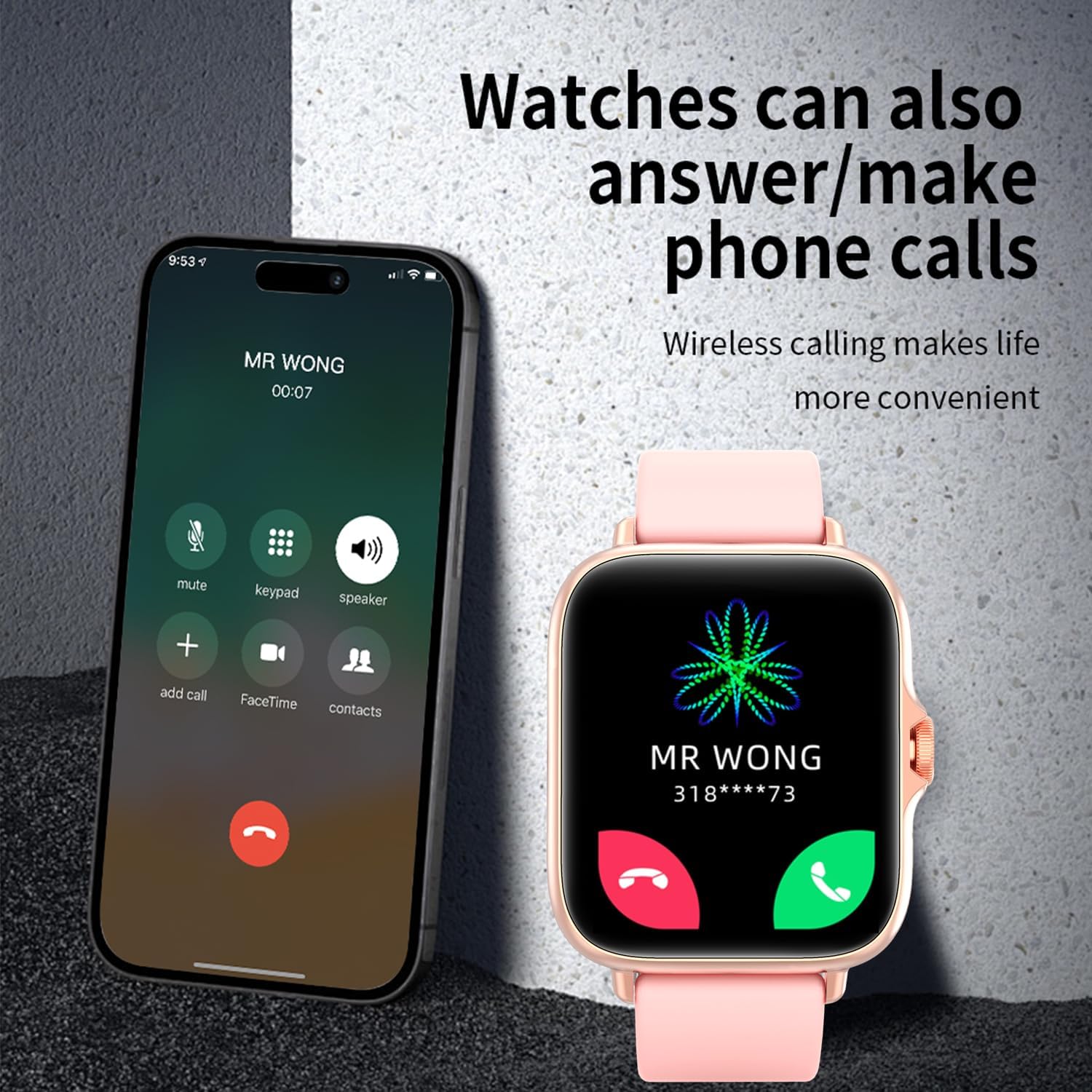 Smart Watch, 1.83" Upgraded Full Touchscreen Smartwatch for Android iPhones with Multiple Sports Fitness Tracker with Smart Watches for Women Men (Pink) 3 71zTY1sCdAL. AC SL1500