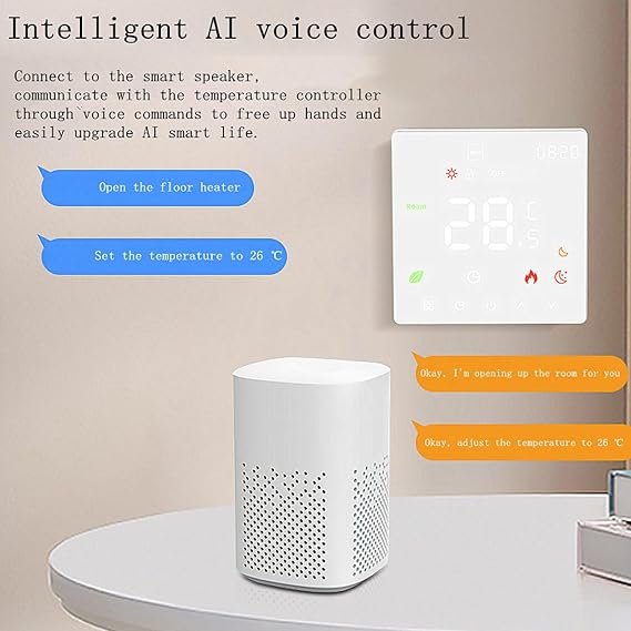 Smart Thermostat,Thermostat for House,Touch Screen Programmable Floor Heating Thermostat for Gas Boiler Water Heater with Constant Temperature Function