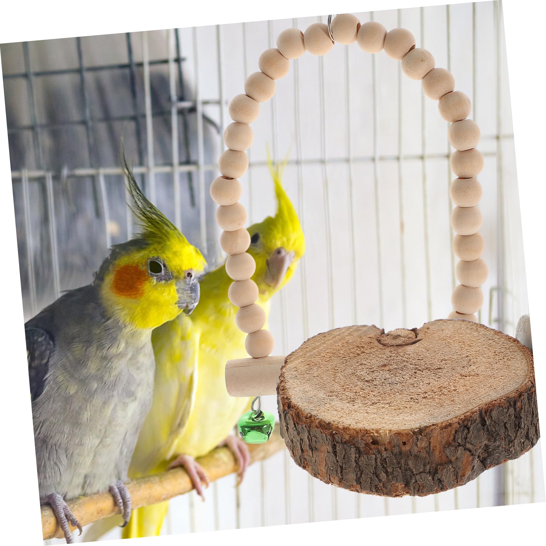 minkissy 9 Stück Vogelspielzeug und Seil für Klettern und Springen Papageien Spielzeug für Käfig Geeignet für Nymphensittiche und Andere Vögel