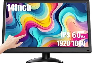 14 Inch Touch Screen Monitor FHD 1080P 99%sRGB IPS/HDMI/USB-C PC Monitor | Built-in Speaker/VESA Support/Plug & Play, for Laptop Phone Raspberry Pi Switch PS4 PS5