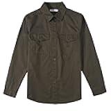 Tronjori Boys Button Down Long Sleeve Dress Shirt Two Pockets