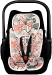 TANOFAR Insert de siège de voiture pour bébé gris, tête de siège d'auto souple support pour enfant, 2-in-1 Coussin de siège bébé réversible, parfait pour les garçons et les filles, éléphant