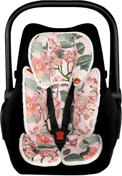 TANOFAR Infant Car Seat Head Support, Soft Baby Carseat Head & Body Support, Flower Baby Car Seat Insert Cushion for Newborn Boys
