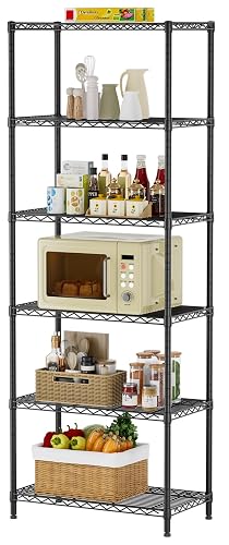 SINGAYE 6 Metal Shelves Wire Shelving Storage Shelf Adjustable Unit