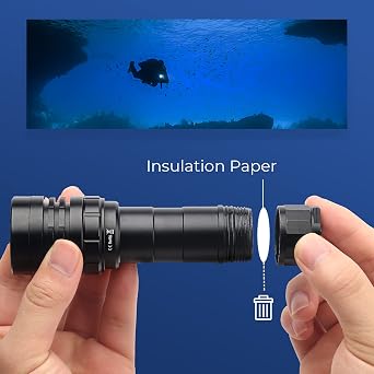sofirn SD05 Scuba Dive Light 3000 Lumens 5000K, Diving Flashlight 100m | Natural white underwater torch with magnetic ring switch, 4 modes. For reef diving, underwater photography, cave dives.