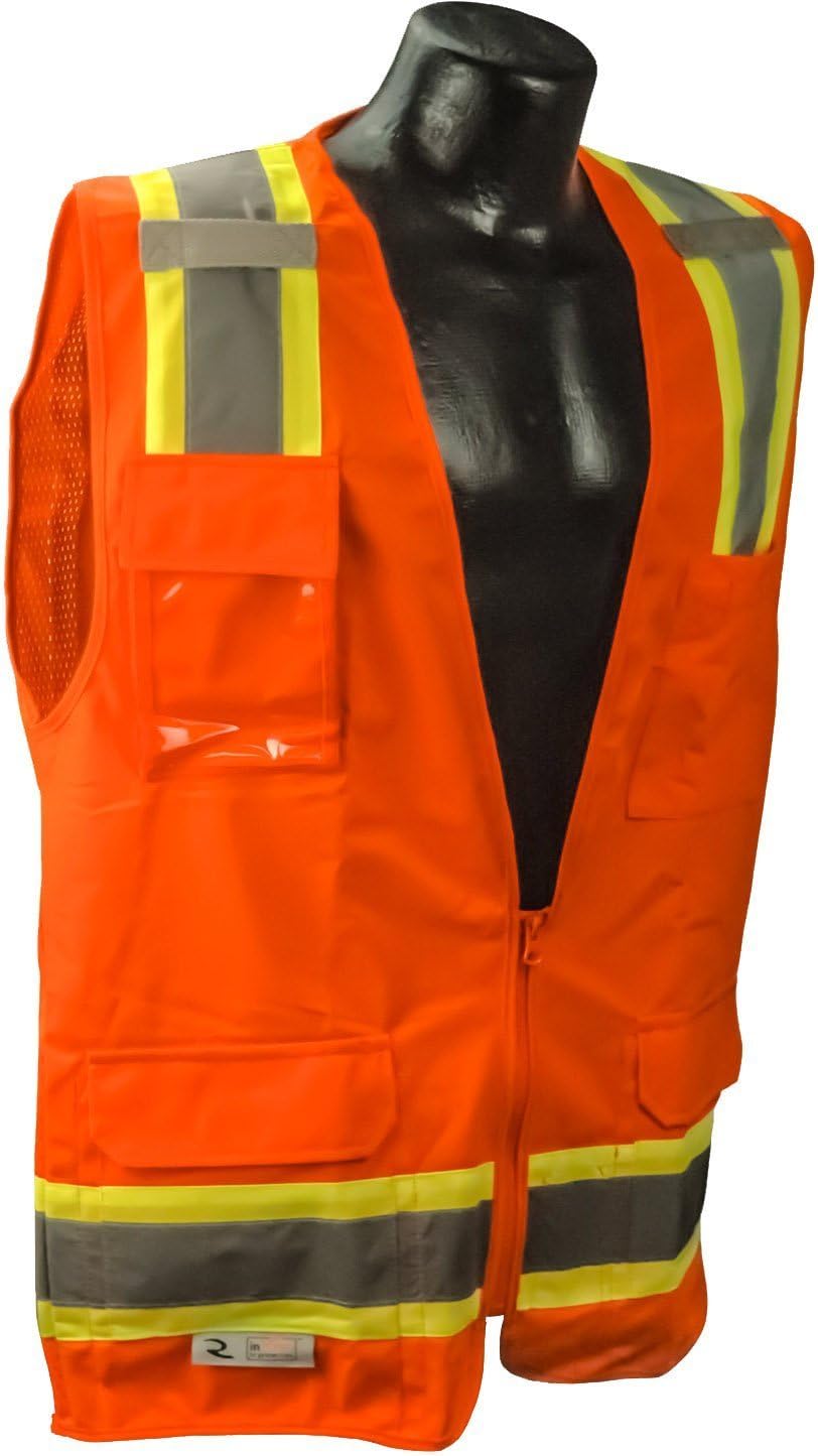 Radians SV6G5X Two Tone Surveyor Class 2 Safety Vest, 5X-Large, Green | Contrasting Trim