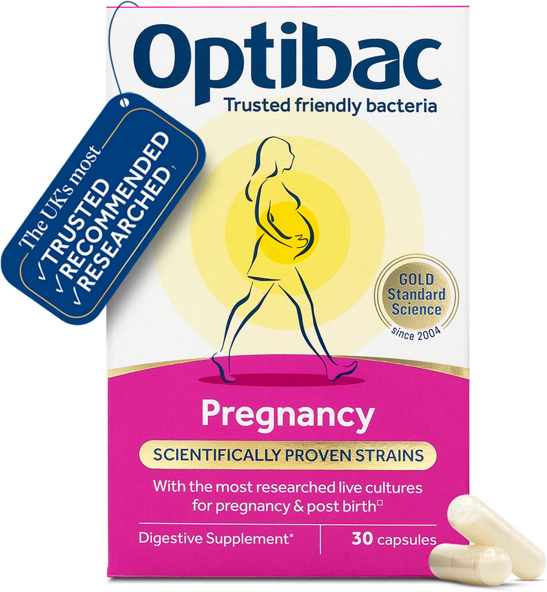 Pregnancy, Vegan Friendly Bacteria Prenatal Supplement, 30 Capsules