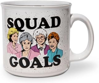 Silver Buffalo Golden Girls Squad Goals Group Ceramic Camper Mug, 20 Ounces, 20oz Squad Goals, 1 Count (Pack of 1)