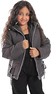 جاكيت منفوخ مقاوم للماء بسوستة للبنات من اندورا - 36W24G0401