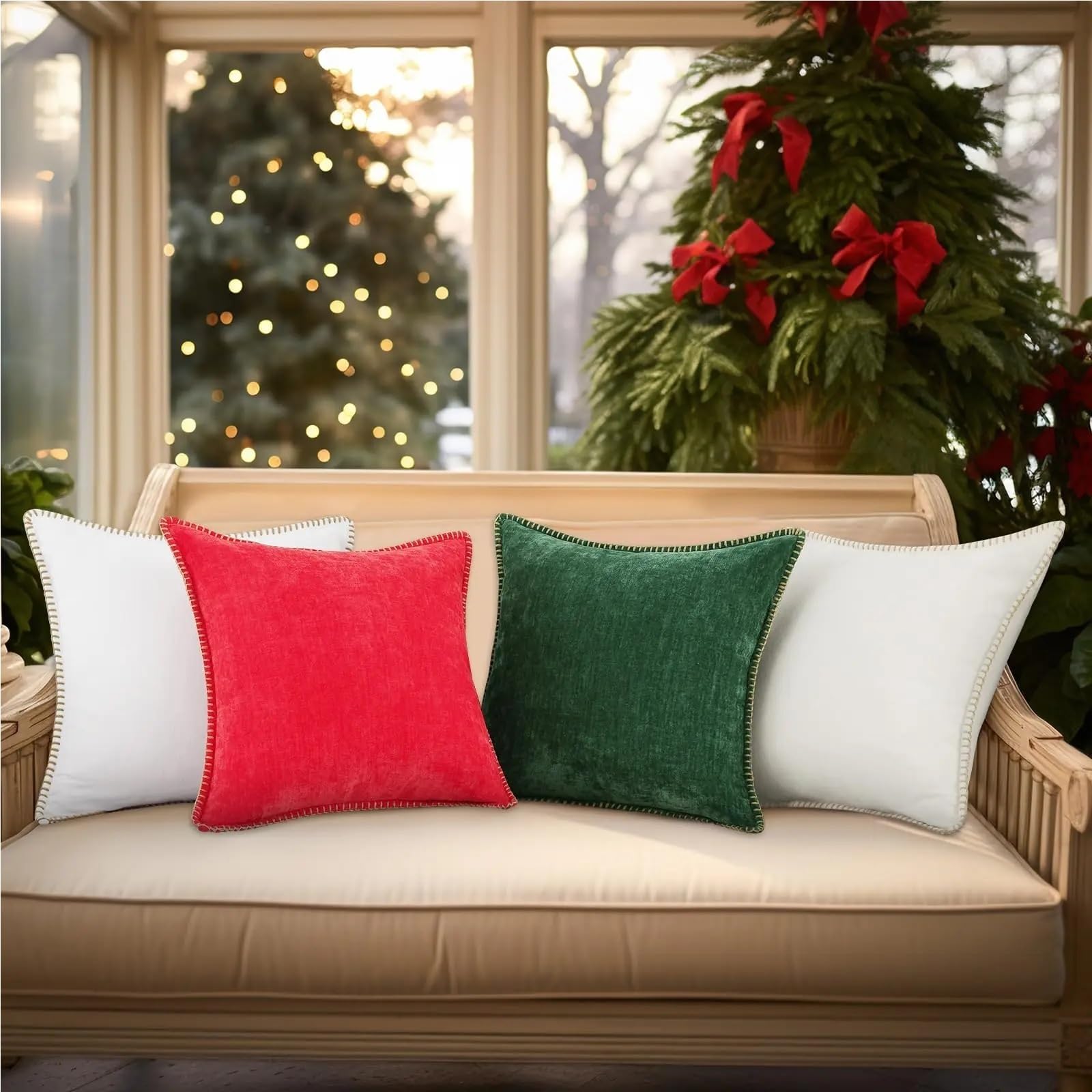 Fundas de Almohada de Pana, Funda de cojín Decorativa for sofá, hogar, Coche, Oficina, Hotel, 2 uds.(Black,26X26inch(66x66cm))