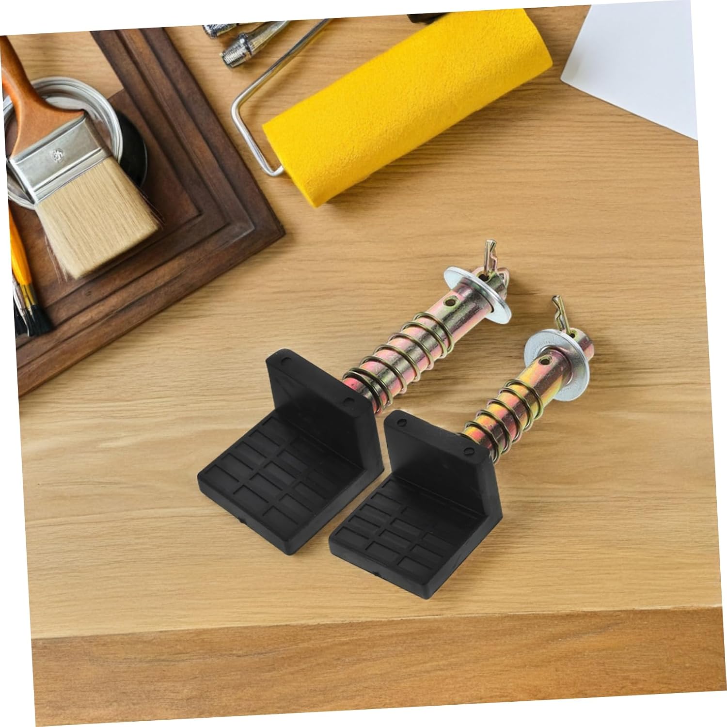 Generic 2pcs Motorcycle Stand Lifter Shaped Wheel Support Rack for Heavy Motorcycles Easy Setup Reliable Stabilization Essential Parking Accessory