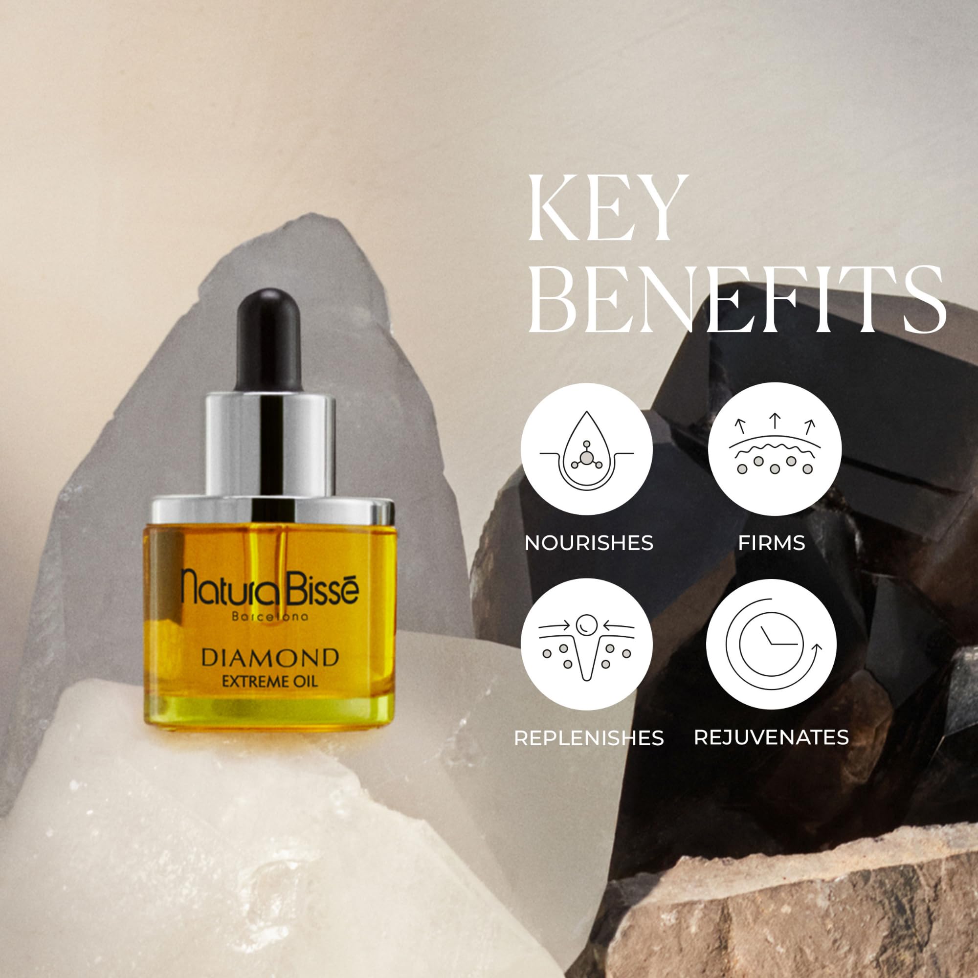 Natura Bissé Diamond Extreme Oil | Anti-Aging und Straffendes Gesichtsöl mit einer Kombination aus Antioxidantienölen, Omega 5 und Vitaminen E und F | 30 ml