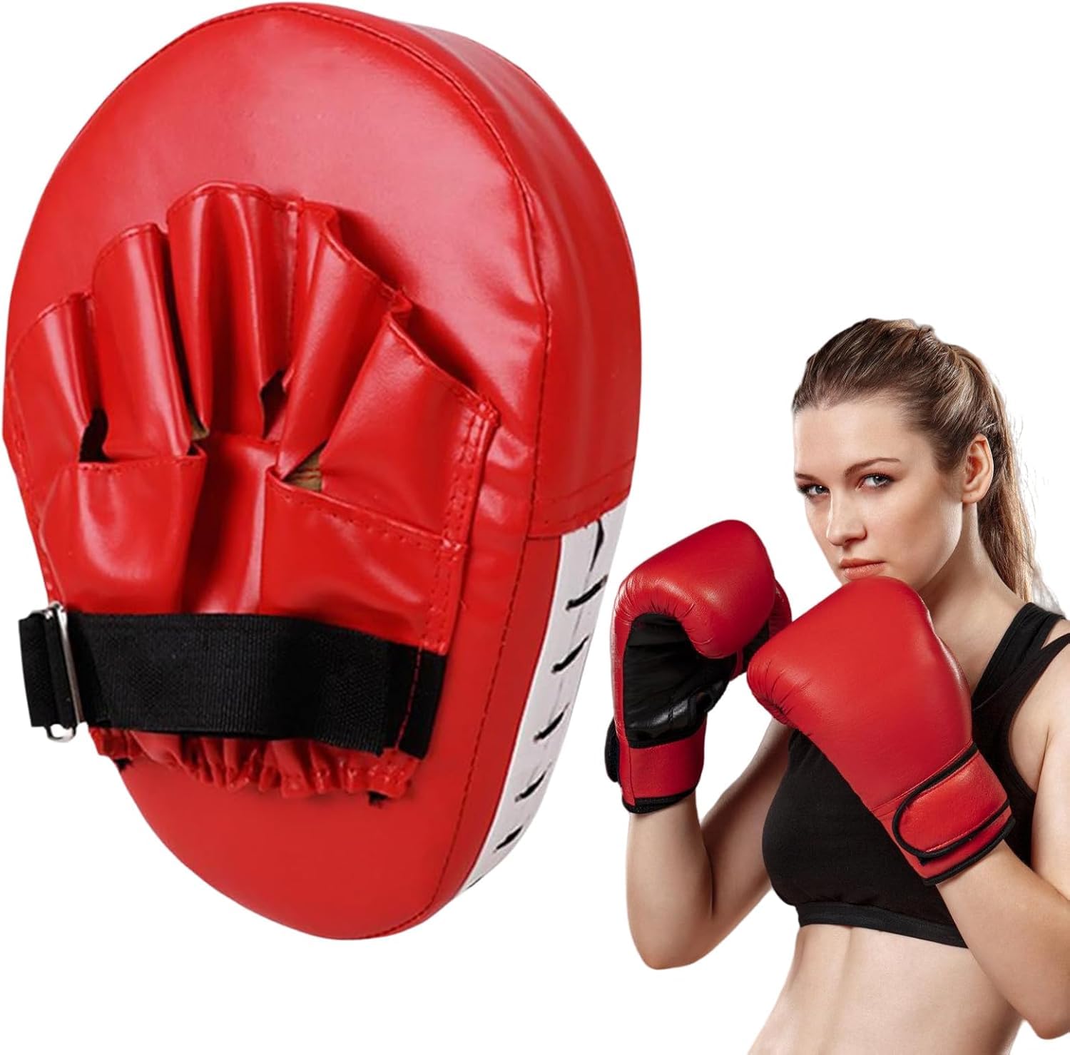 Futaba Boxing Hand Kick Pad Target Curved Mitts Thick Adjustable for Kickboxing, Karate, Muay Thai Kick, Sparring, Dojo, Martial Arts - Pack of Two 2