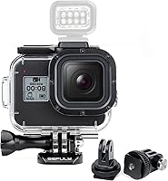Vista 1 de GEPULY Carcasa impermeable para GoPro Hero 8 Negro - 60M (196 pies) de protección subacuática de montaje Shell con 2 adaptadores de zapata fría