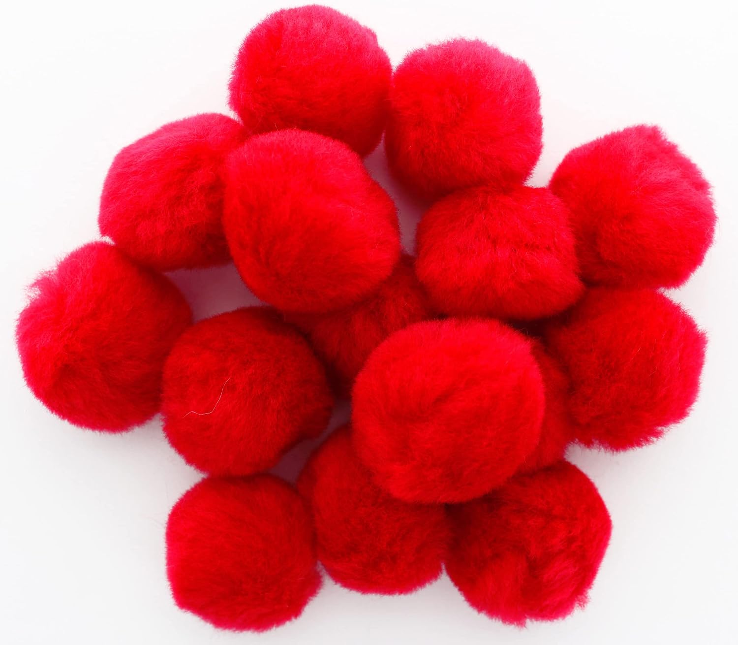 Essentials By Leisure Arts Pom Poms, Red, 1.5", 15 Pieces Per Pack