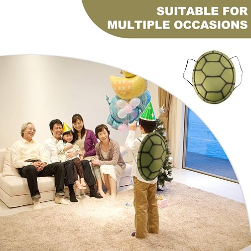 Miniatura 2 de NOLITOY Animales de peluche, disfraz de tortuga para cosplay, disfraz de Halloween, concha de tortuga, accesorios de disfraz de EVA para niños,
