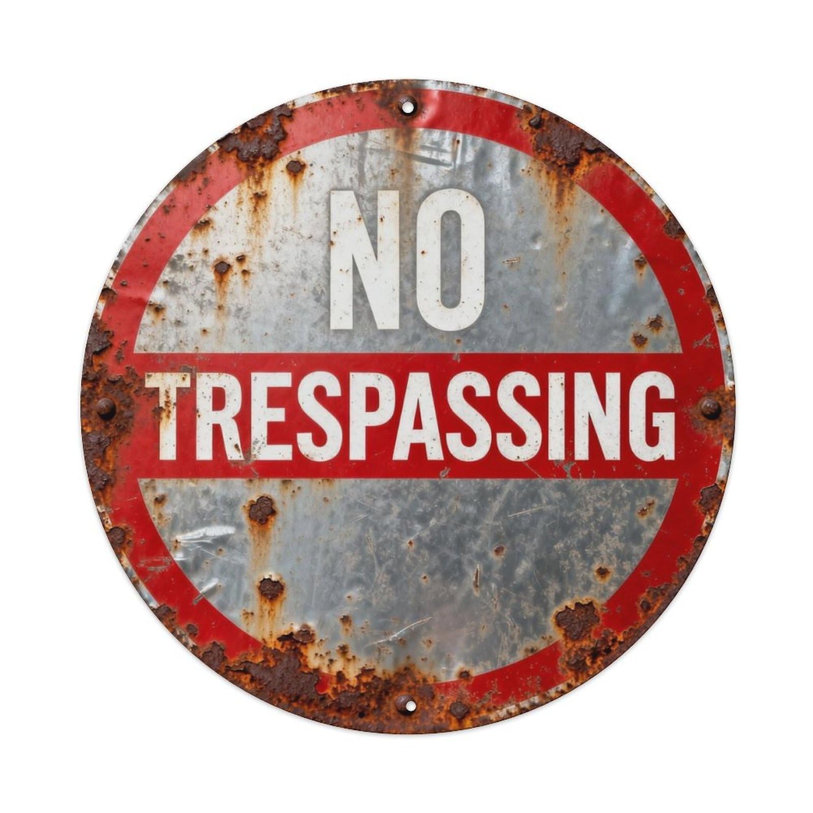NO TRESPASSING Metal Tin Sign Plaque