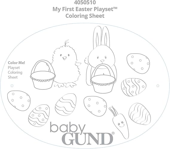 GUND Baby My First Easter Basket 5-Piece Plush Playset with Rattle, Squeaker & Crinkle Plush Toys, Sensory Toy for Babies & Newborns, 9