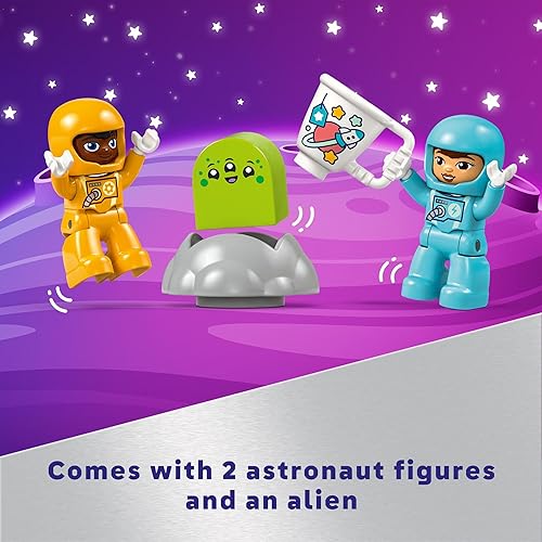 Miniatura 4 de LEGO DUPLO 10422 - Juego de construcción de naves espaciales 3 en 1, juguete educativo de descubrimiento espacial para niños de 3 años en adelante,