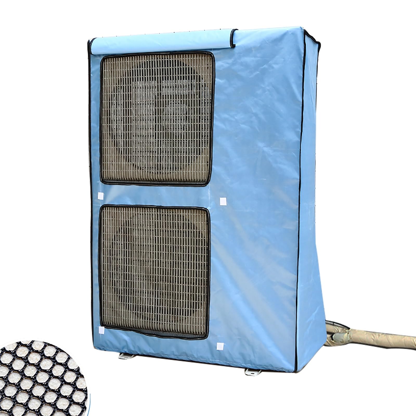 Funda de aire acondicionado para exteriores, protector grueso de doble capa para ventanas y sistemas divididos, malla ventilada para todo tipo de clima, se adapta a 98 cm x 145 cm x 42 cm