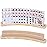 Exqline Curved Wooden Playing Card Holder Tray Rack Organizer Set of 2 Solid Card Holder for Kids Seniors - 13.8 x 1.9 x 2.4 Inch for Bridge Canasta Strategy Card Playing