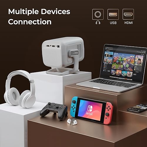 Miniatura 9 de [Calibración visual FHD/AI nativa 1080P] Proyector inteligente con Dolby Audio, compatibilidad con 600 ANSI 4K, enfoque automático AI y Keystone,