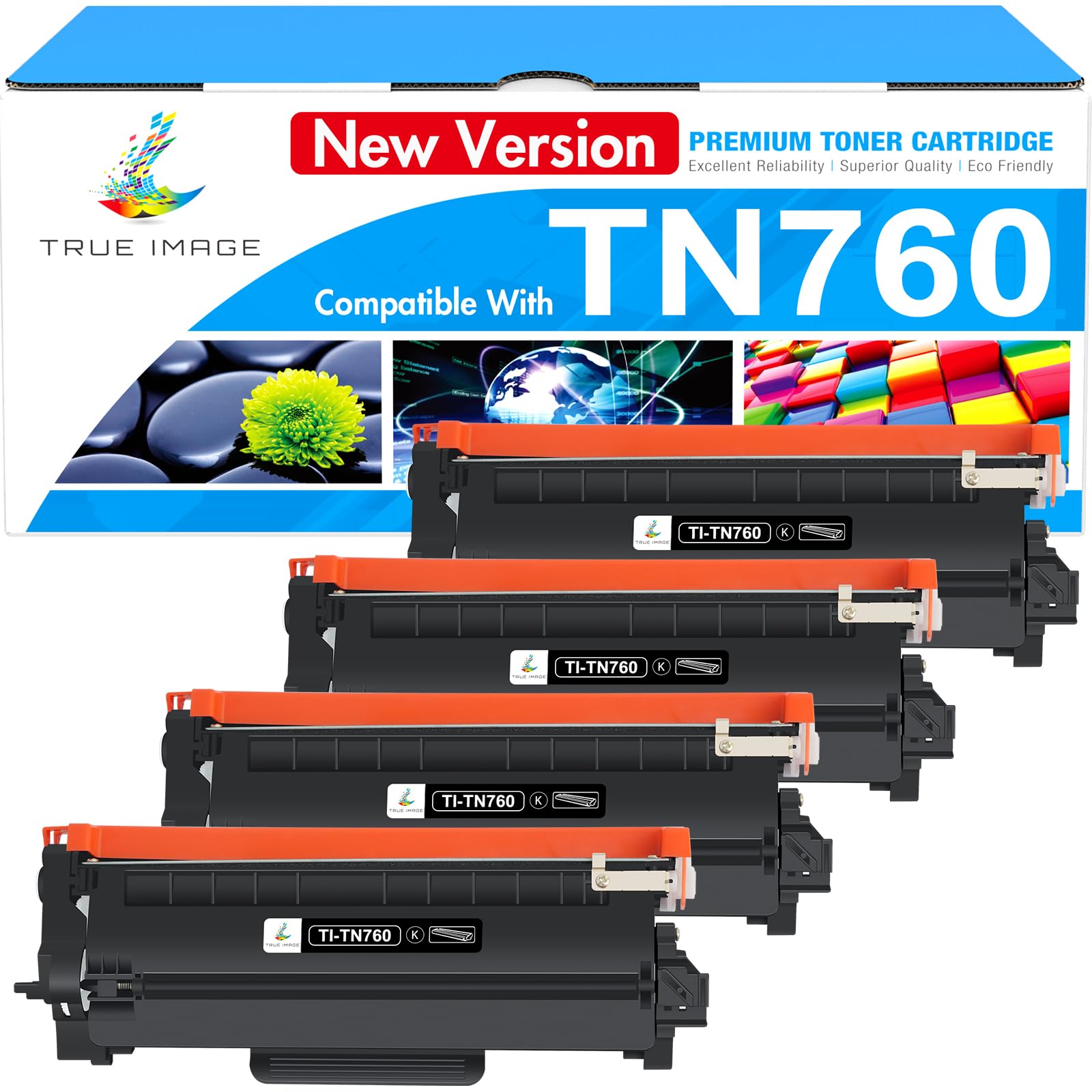 TN760 Toner for Brother Printer: TN 760 MFC-L2710DW MFC-L2750DW Compatible for Brother TN-760 Toner TN-730/TN-760 TN730 730 TN-730 DCP-L2550DW