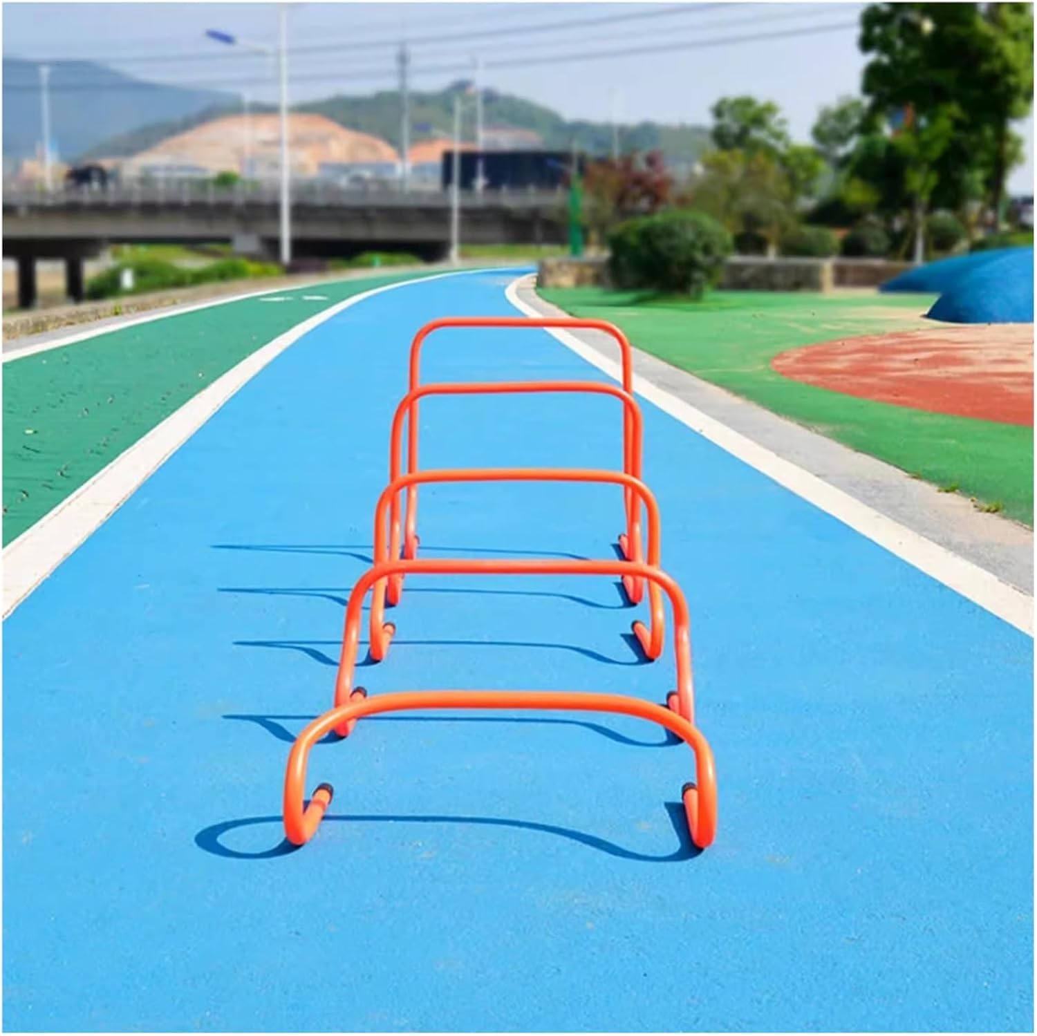 Outdoor Agility Hurdle Set, 6 9 12 16 20 Inch Tall Speed Training Hurdles/Track Hurdles, Track and Field Speed Training Equipment, for Practice Jumping Racing